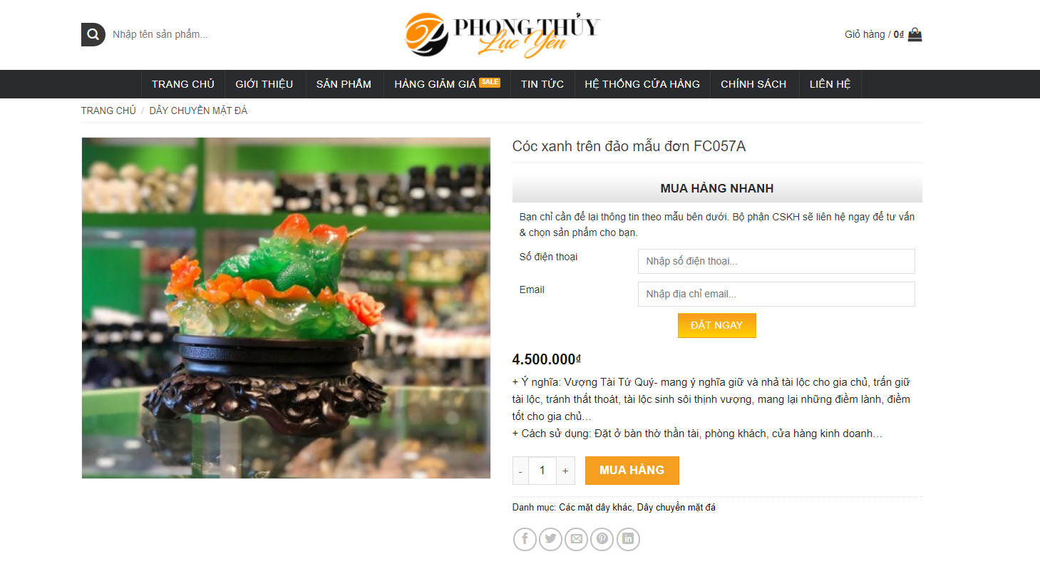 Theme wordpress bán đồ phong thủy 3