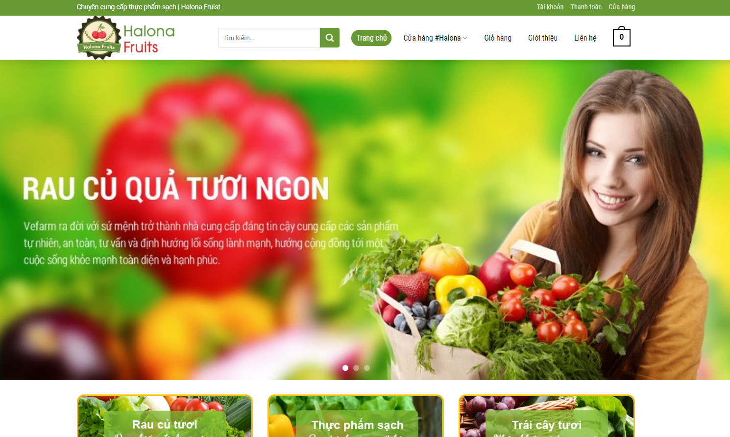 Theme wordpress bán trái cây