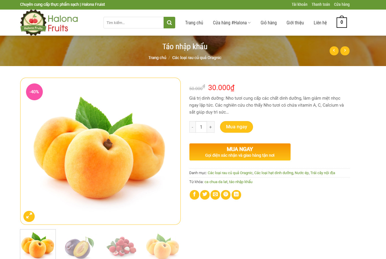 Theme wordpress bán trái cây3