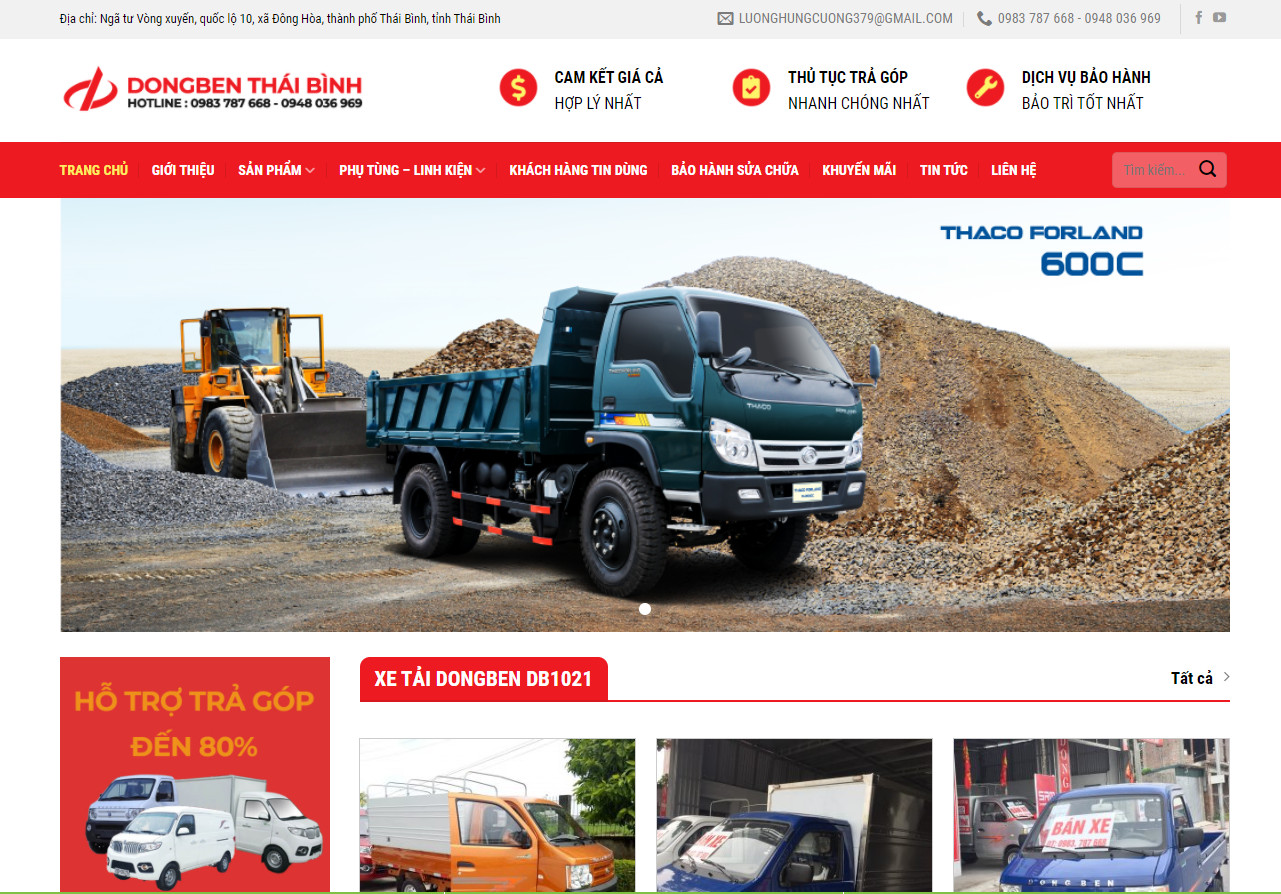 Theme wordpress bán xe tải