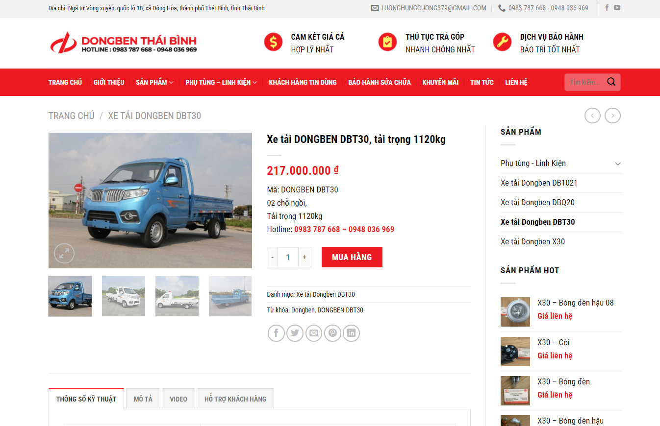 Theme wordpress bán xe tải3