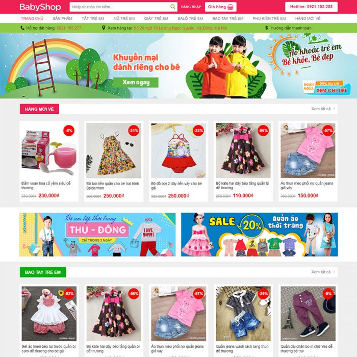 Theme wordpress bán quần áo