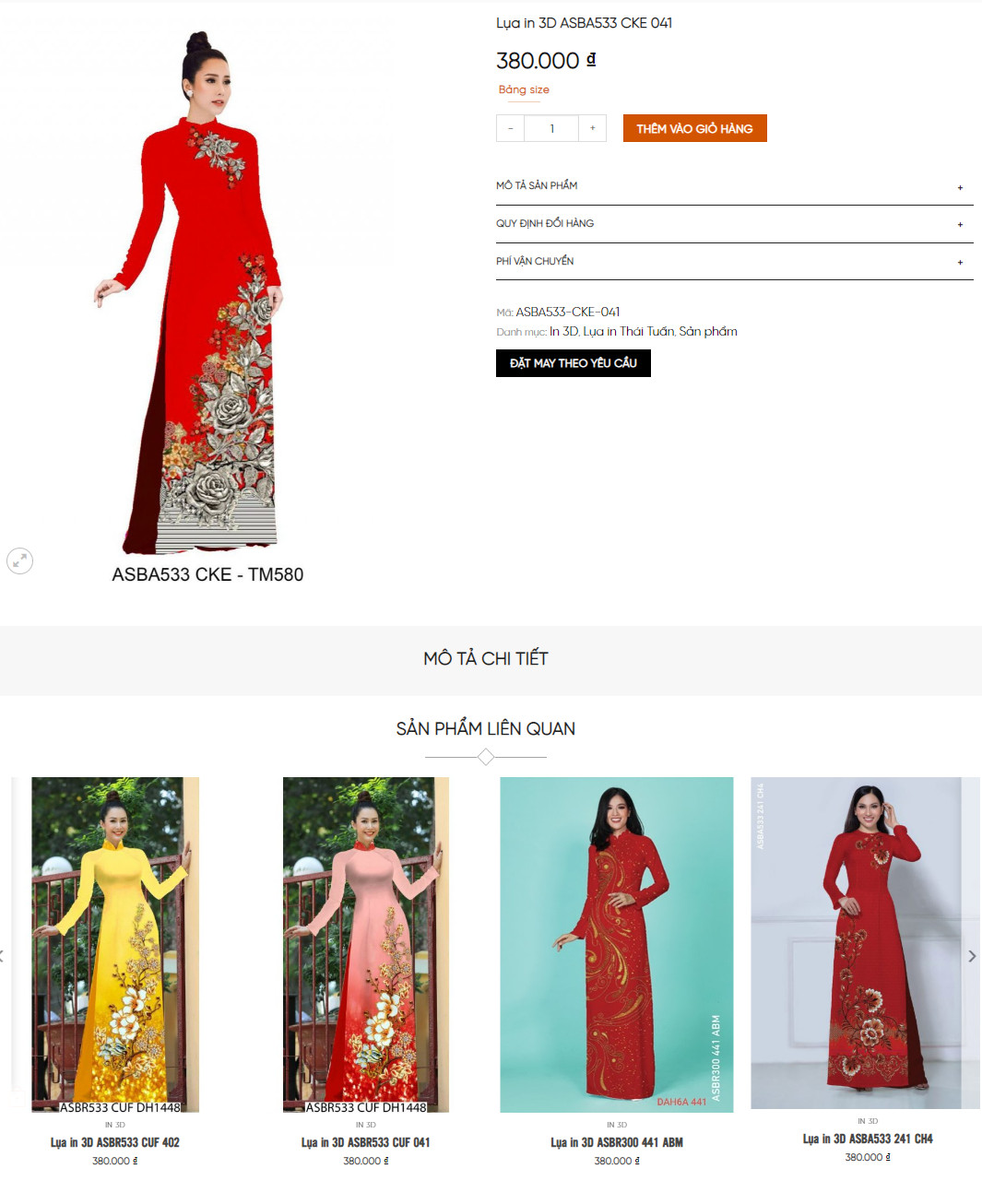 theme wordpress bán áo dài đẹp