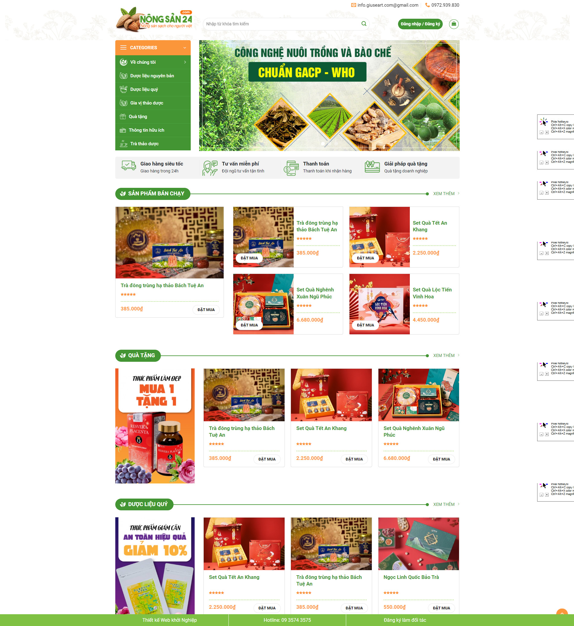 Mẫu theme wordpress bán quà tặng đẹp mắt