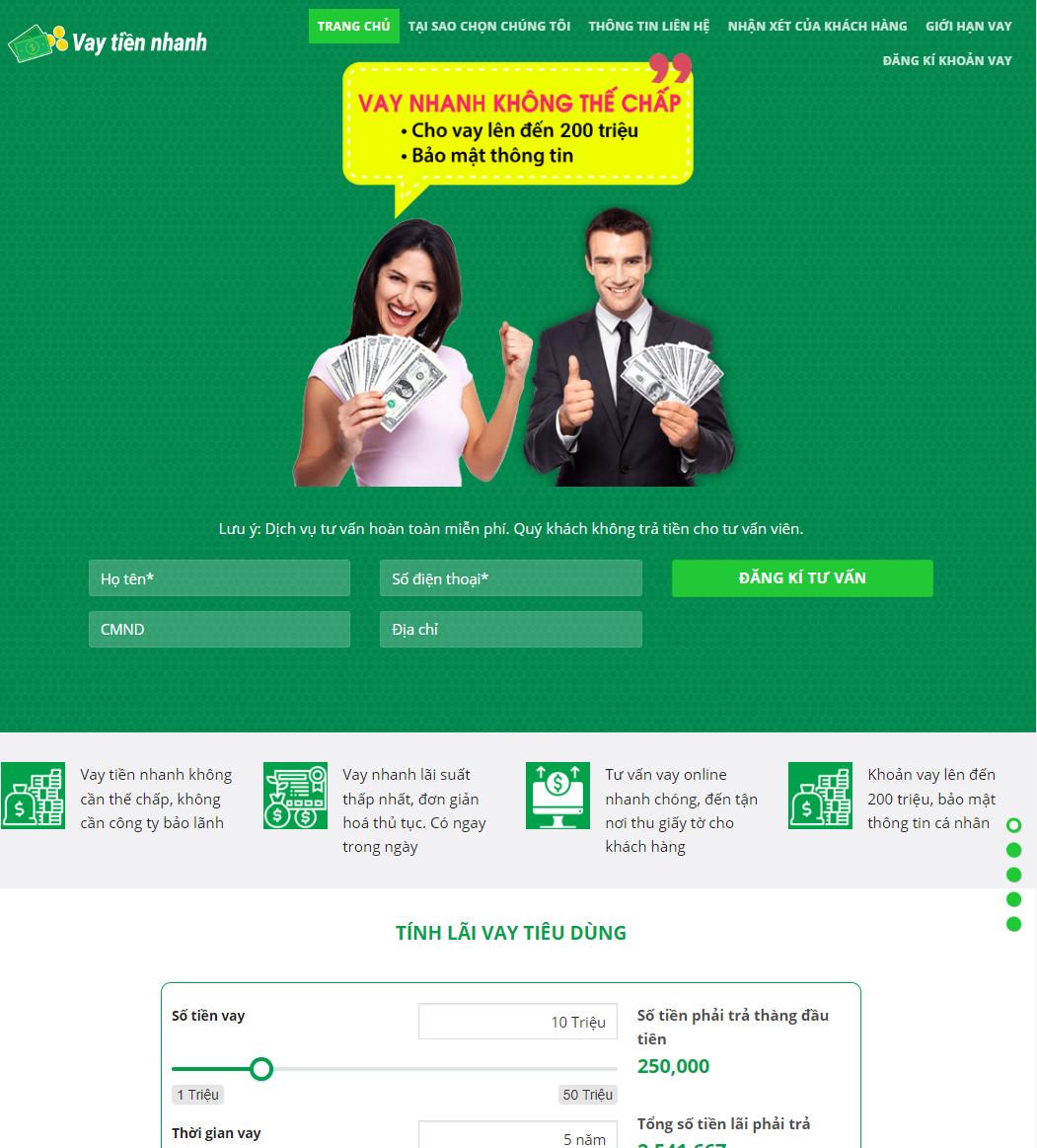 theme wordpress dịch vụ vay vốn tài chính