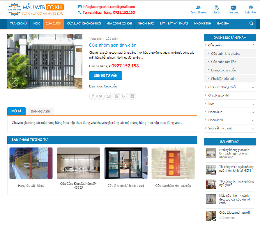 theme wordpress gia công cơ khí đẹp