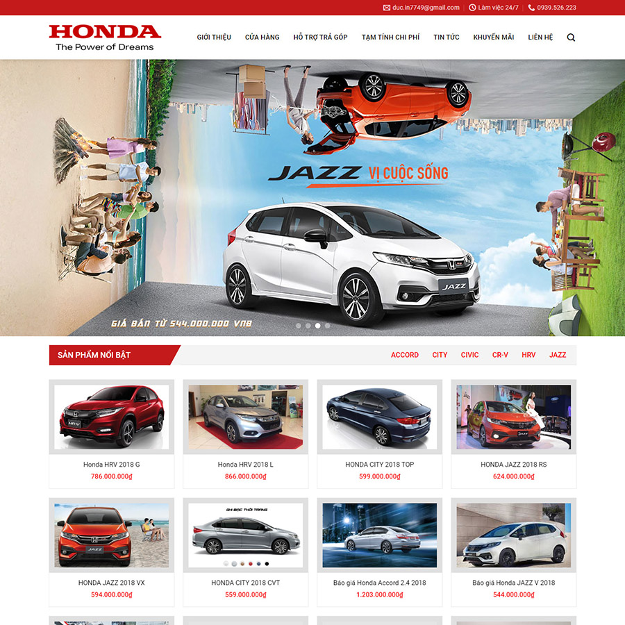 theme_wordpress_bán_ô_tô_honda Theme wordpress bán ô tô Honda