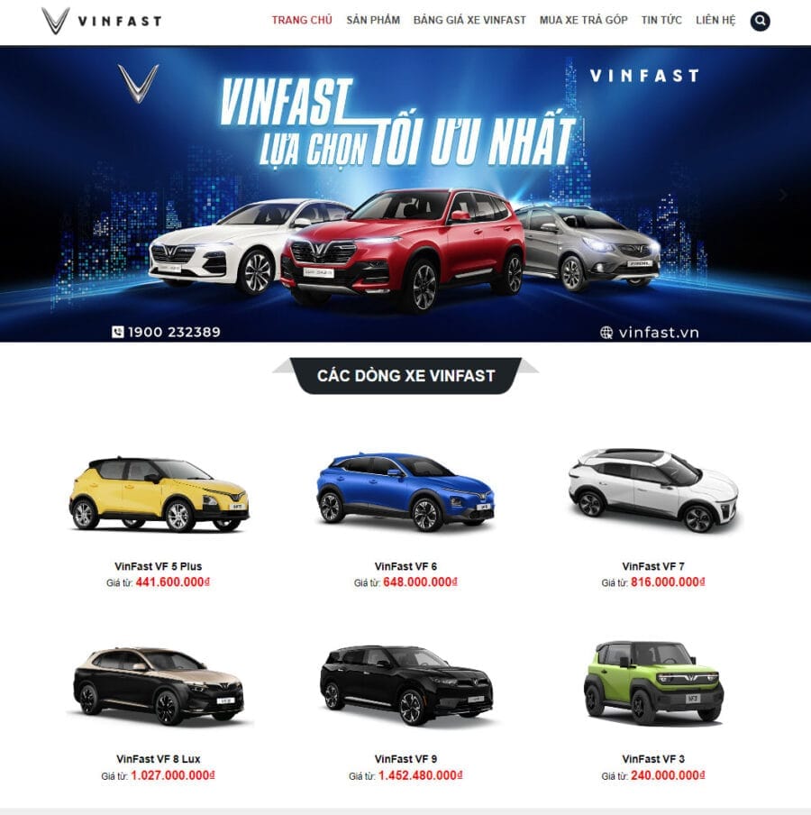theme-wordpress-ban-xe-vinfast Giao diện theme WordPress bán xe VinFast chuyên nghiệp, thiết kế hiện đại, tùy biến dễ dàng với Flatsome.