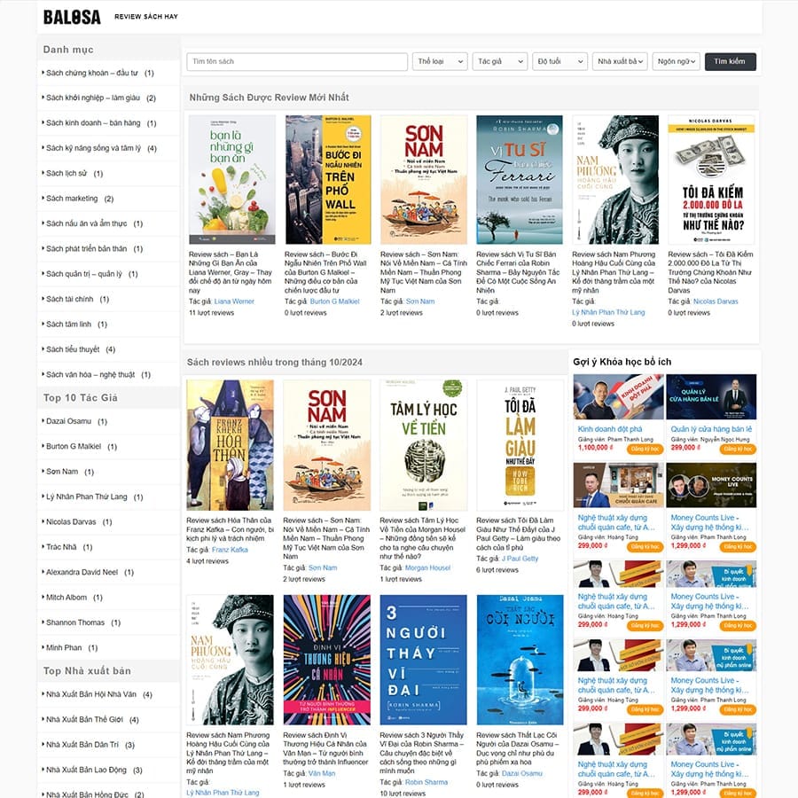 theme-wordpress-review-sach Giao diện theme WordPress review sách chuyên nghiệp, tối ưu cho blogger và website đánh giá sách.